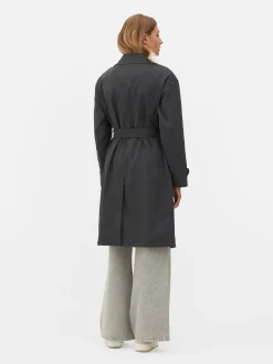 Manteaux Et Vestes|Primark Imperméable à Double Boutonnage Et Ceinture Anthracite