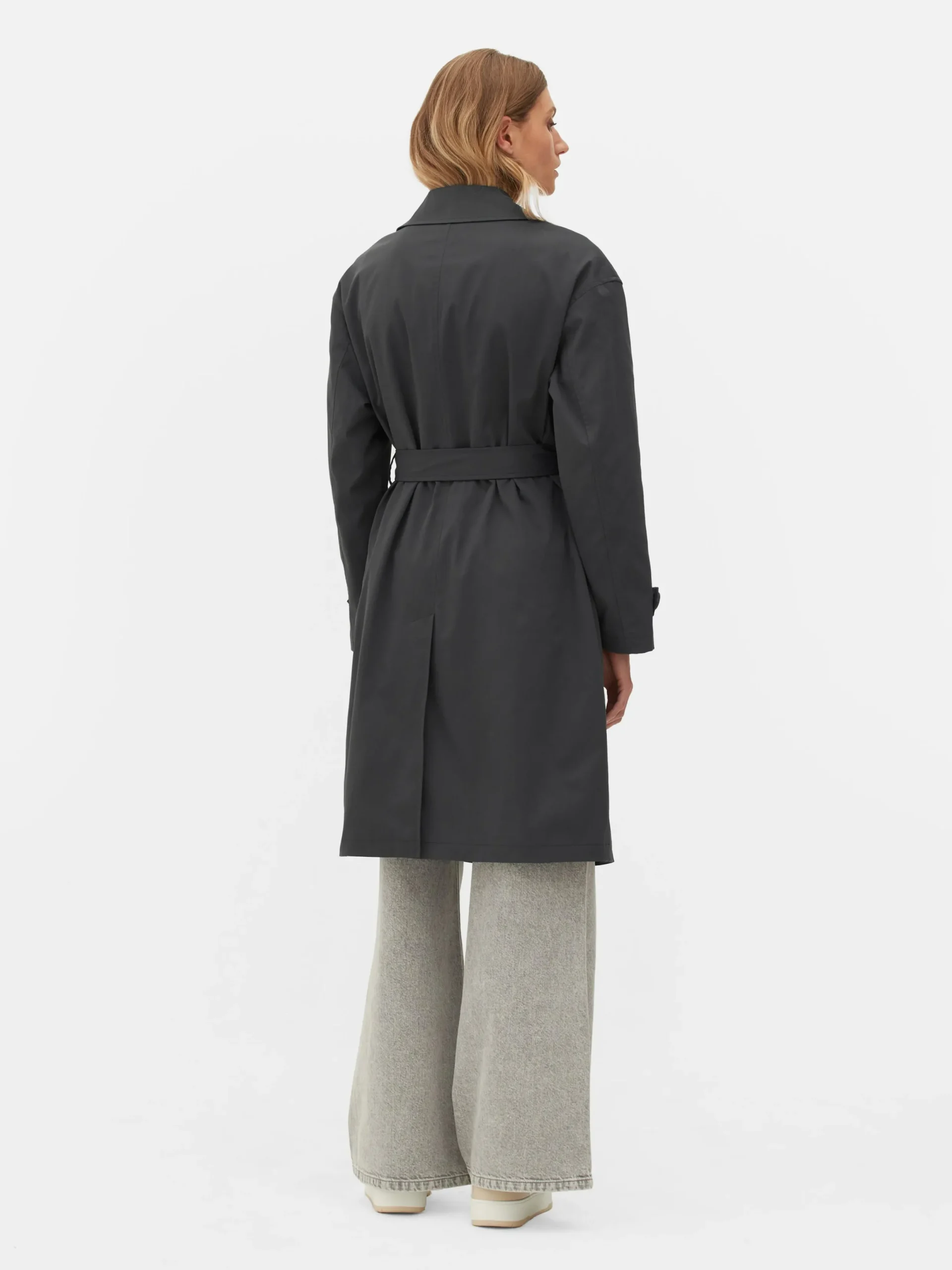 Manteaux Et Vestes|Primark Imperméable à Double Boutonnage Et Ceinture Anthracite