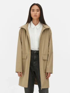 Manteaux Et Vestes|Primark Imperméable Caoutchouté à Capuche Camel