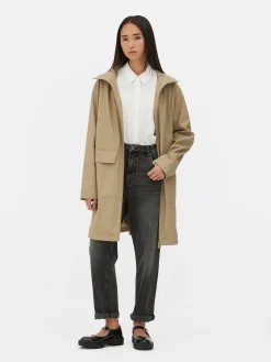 Manteaux Et Vestes|Primark Imperméable Caoutchouté à Capuche Camel
