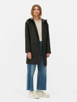 Manteaux Et Vestes|Primark Imperméable Caoutchouté à Capuche Noir