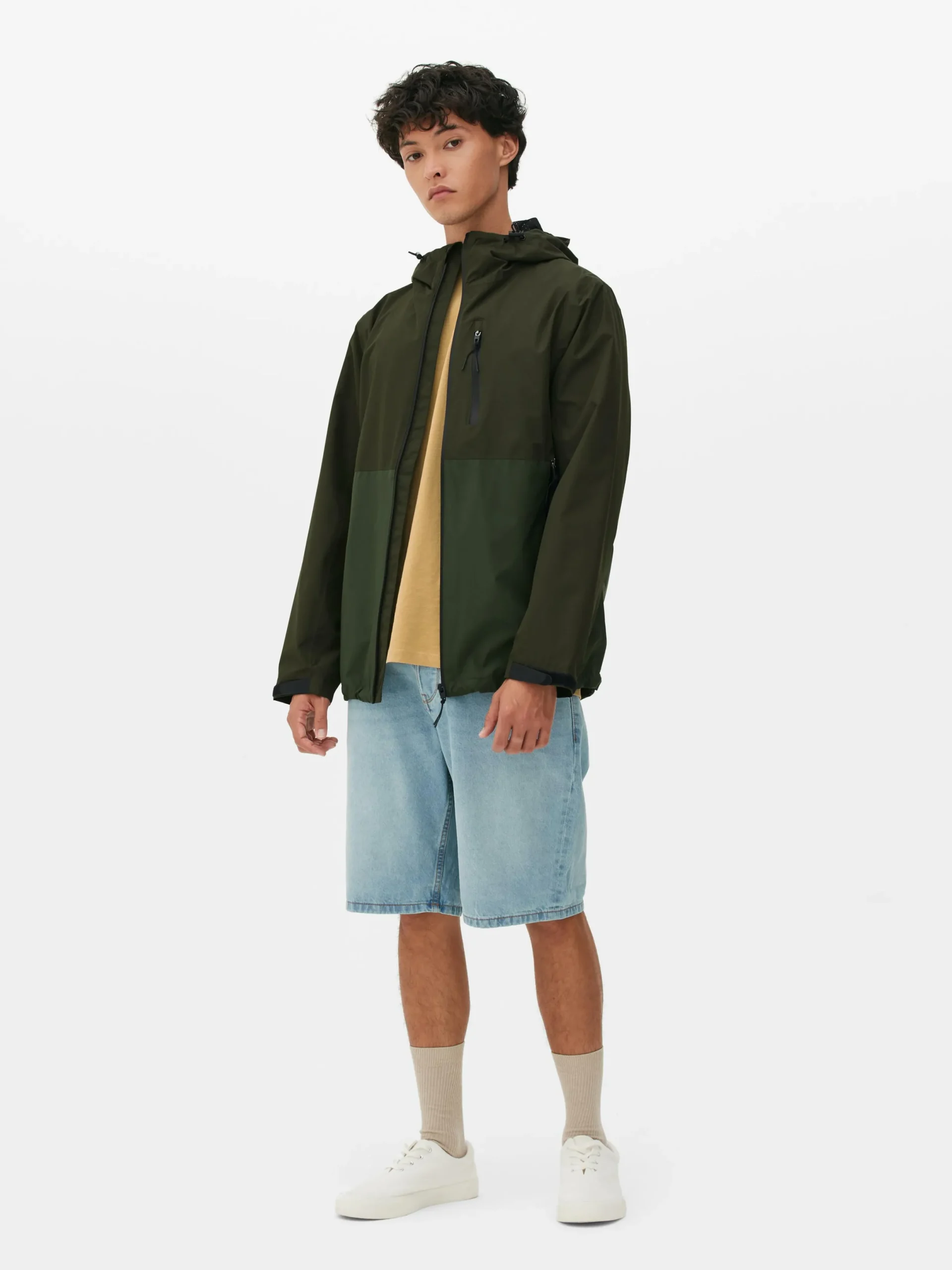 Manteaux Et Vestes|Primark Imperméable Color Block à Poches Multiples Vert