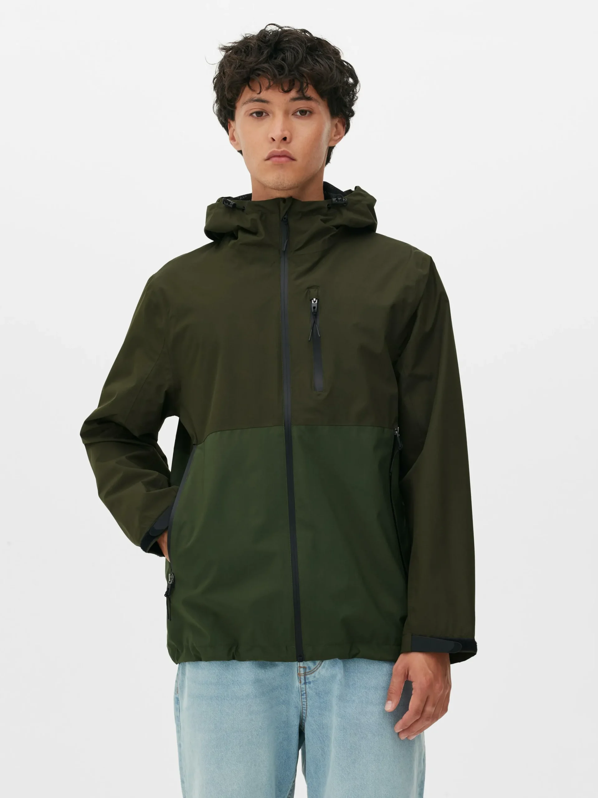 Manteaux Et Vestes|Primark Imperméable Color Block à Poches Multiples Vert