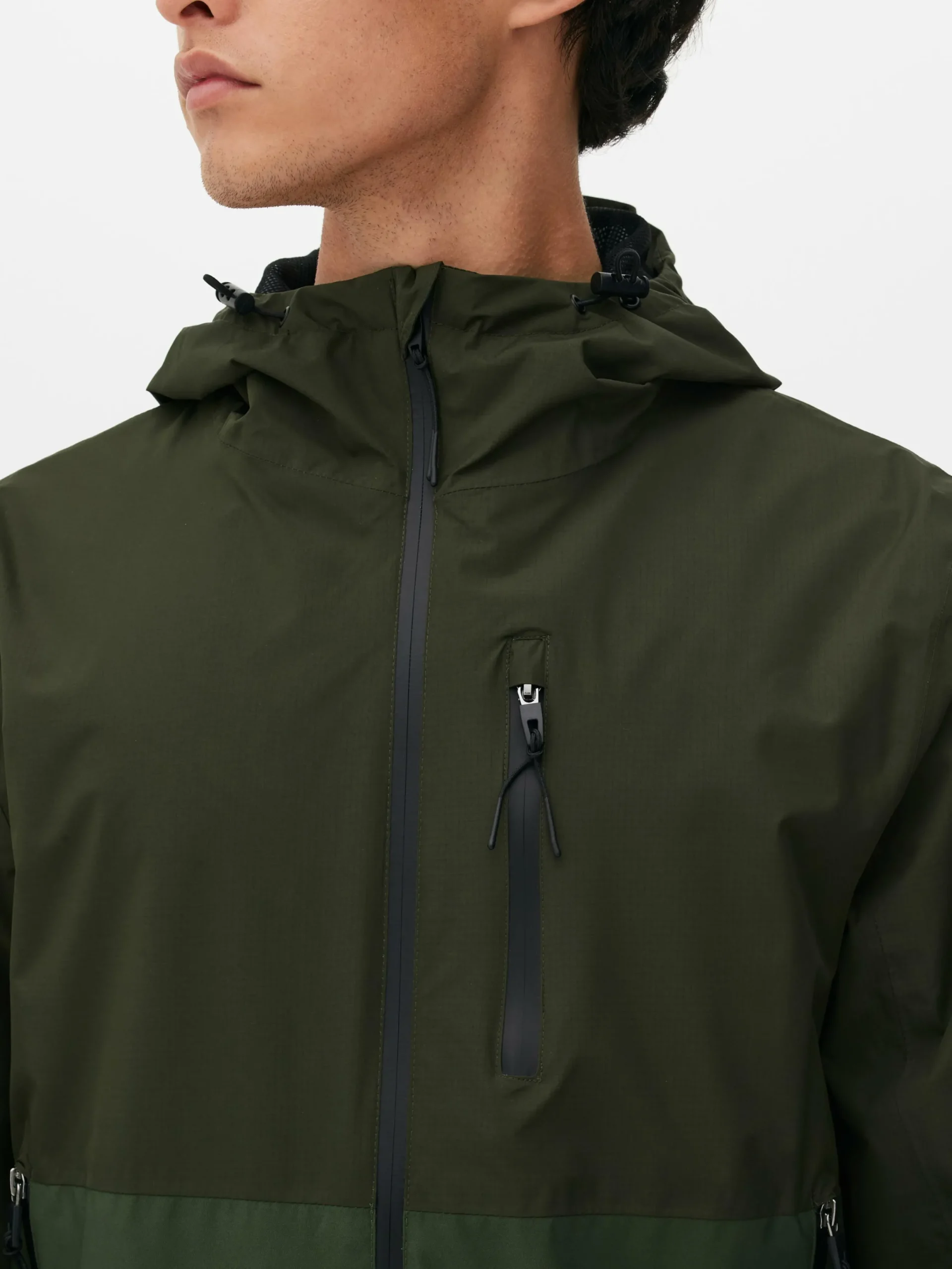 Manteaux Et Vestes|Primark Imperméable Color Block à Poches Multiples Vert