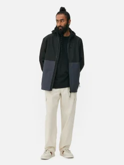 Manteaux Et Vestes|Primark Imperméable Color Block à Poches Multiples Bleu marine