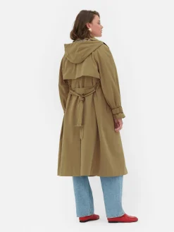 Manteaux Et Vestes|Primark Imperméable Croisé à Capuche Rita Ora Camel