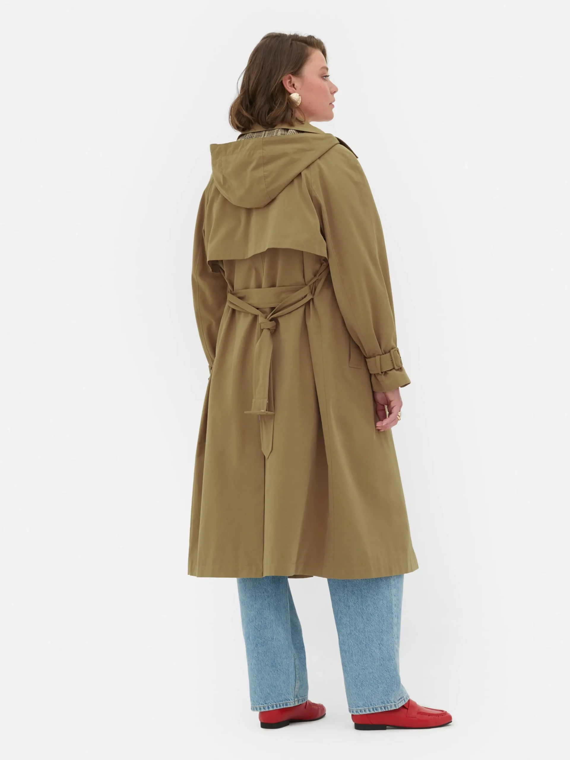 Manteaux Et Vestes|Primark Imperméable Croisé à Capuche Rita Ora Camel