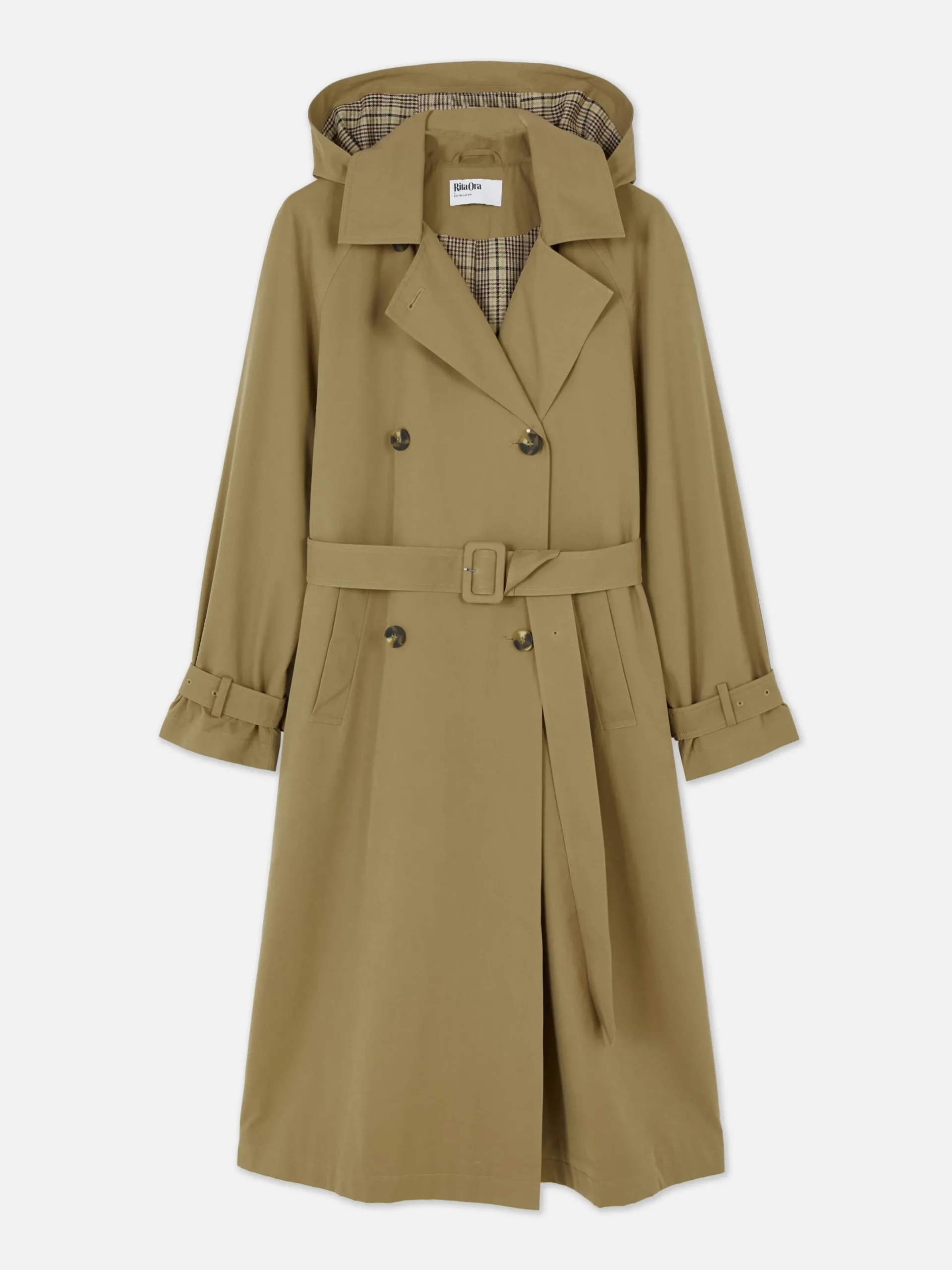 Manteaux Et Vestes|Primark Imperméable Croisé à Capuche Rita Ora Camel