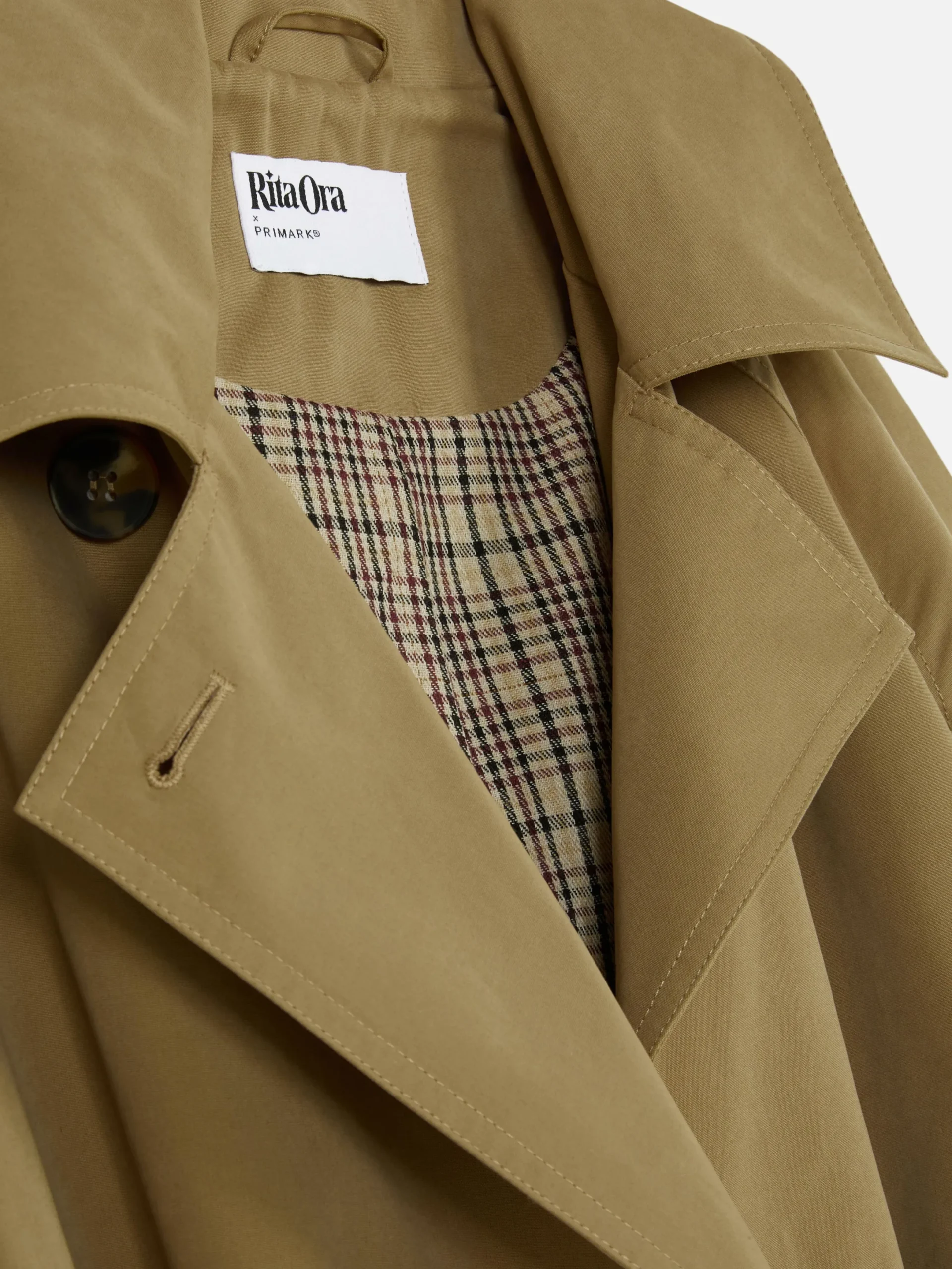 Manteaux Et Vestes|Primark Imperméable Croisé à Capuche Rita Ora Camel