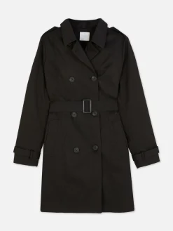 Manteaux Et Vestes|Primark Imperméable Croisé Classique Noir