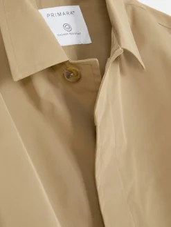 Manteaux Et Vestes|Primark Imperméable Long à Boutonnage Simple Beige