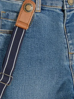 Pantalons Et Leggings|Primark Jean Avec Bretelles Bleu moyen