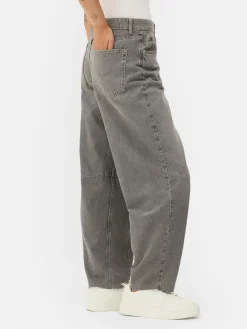 Jean|Primark Jean Barrel Gris
