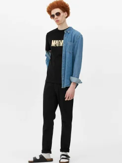 Jean|Primark Jean Coupe Slim En Sergé Noir