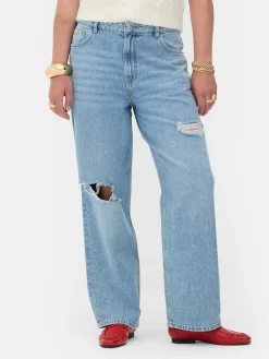 Jean|Primark Jean Dad Déchiré Rita Ora Bleu moyen