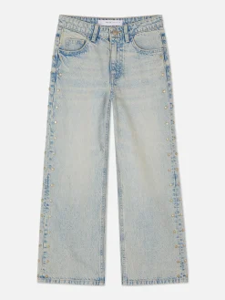 Jean|Primark Jean Denim à Effet Vieilli Et Clous Bleu clair