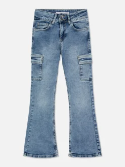 Jean|Primark Jean Denim Cargo évasé Bleu moyen