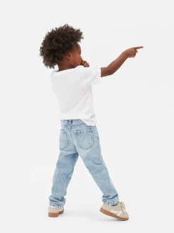 Jean|Primark Jean Denim Coupe Droite Effet Vieilli Bleu clair