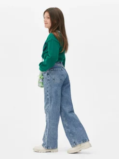 Jean|Primark Jean Denim Large Avec Motif étoile à Strass Bleu