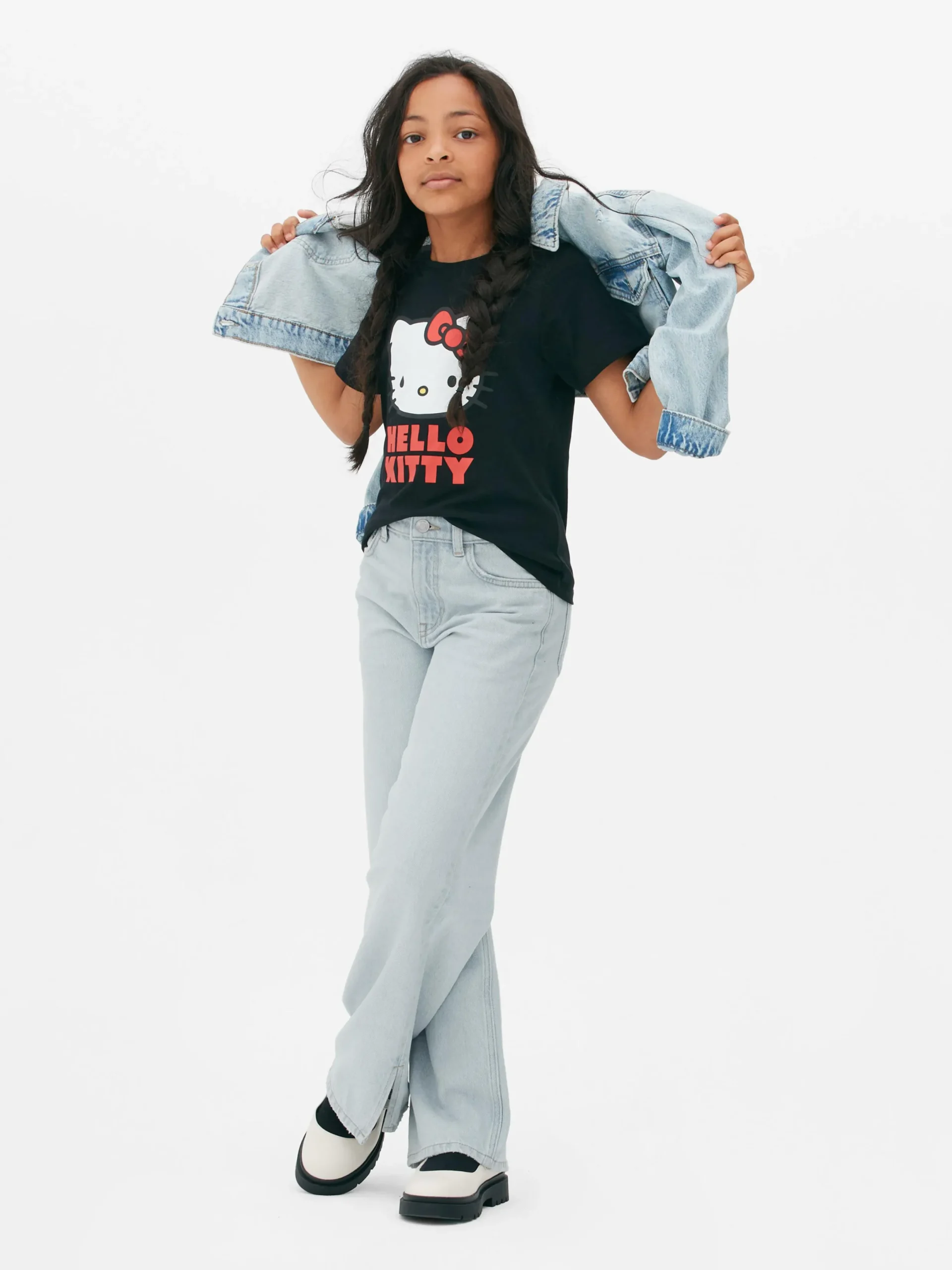 Jean|Primark Jean Denim Large Fendu Bleu clair