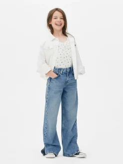 Jean|Primark Jean Denim Large Fendu Bleu moyen