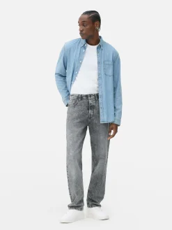 Jean|Primark Jean Droit Décontracté Gris