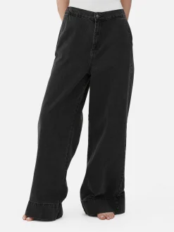 Denim|Jean|Primark Jean Large élastiqué Noir discret