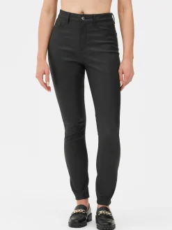 Jean|Primark Jean Skinny Enduit à Taille Haute Noir