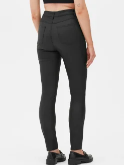 Jean|Primark Jean Skinny Enduit à Taille Haute Noir