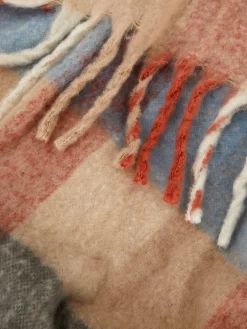 Couvertures Et Jetés De Lit|Primark Jeté De Lit à Carreaux En Tissu Brossé Orange