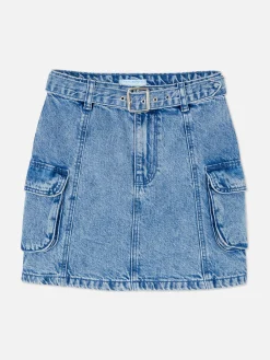 Jupes|Primark Jupe Cargo En Denim Bleu moyen