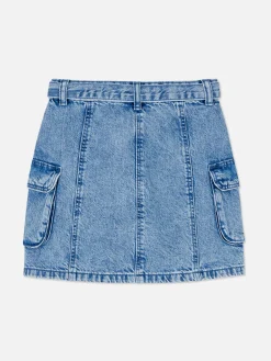 Jupes|Primark Jupe Cargo En Denim Bleu moyen