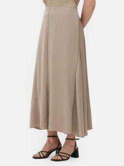 Jupes|Primark Jupe En Satin The Edit Taupe