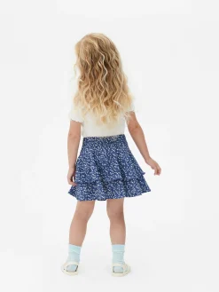 Jupes|Primark Jupe Florale à Superpositions Bleu