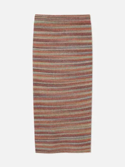 Jupes|Primark Jupe Mi-longue En Tricot Rayé Rita Ora à Coordonner Multicolore