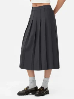 Jupes|Primark Jupe Mi-longue Plissée Rita Ora Gris