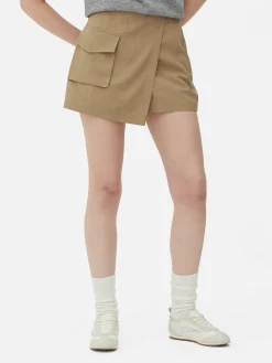 Shorts|Jupes|Primark Jupe-short Utilitaire à Poche Cargo Camel