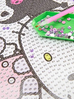 Loisirs Creatifs|Primark Kit Broderie Diamant Par Numéro Hello Kitty Et Kuromi Rouge