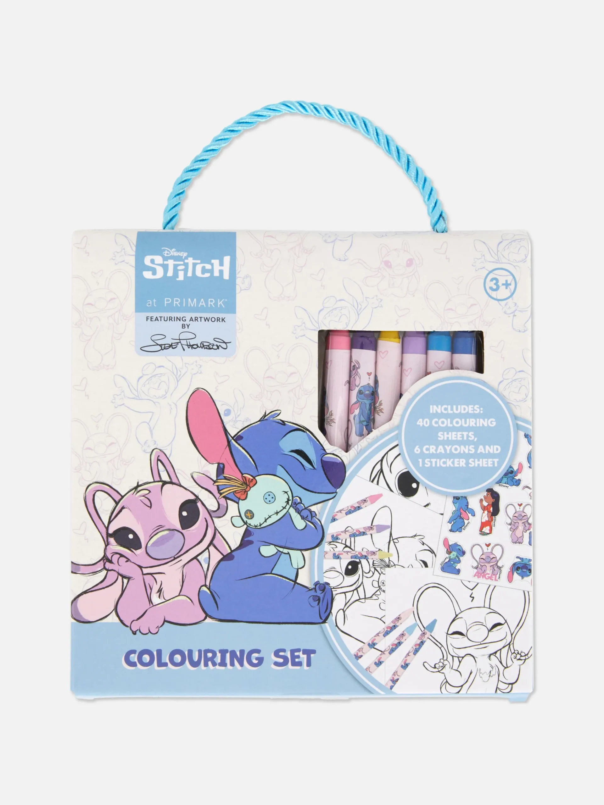 Loisirs Creatifs|Primark Kit De Coloriage à Emporter Disney Stitch Et Angel Bleu