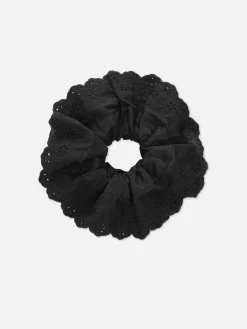 Accessoires Cheveux|Primark Large Chouchou Cheveux En Broderie Anglaise Noir