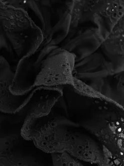 Accessoires Cheveux|Primark Large Chouchou Cheveux En Broderie Anglaise Noir