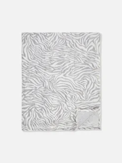 Couvertures Et Jetés De Lit|Primark Large Couverture à Imprimé Zèbre Gris