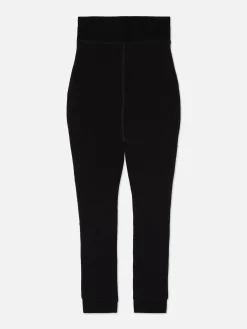 Collants|Pantalons Et Leggings|Primark Legging Court Doublé En Velours Noir