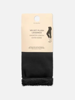 Collants|Pantalons Et Leggings|Primark Legging Court Doublé En Velours Noir