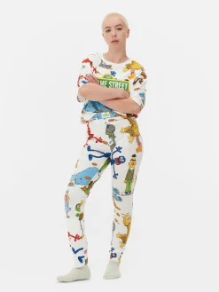 Bas De Pyjama|Primark Legging De Pyjama 1, Rue Sésame Blanc