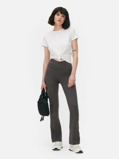 Vêtements De Sport|Primark Legging De Yoga évasé à Taille En V Anthracite