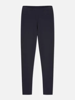 Pantalons Et Leggings|Primark Legging Taille Haute En Jersey Bleu marine