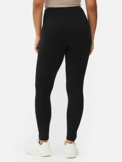 Pantalons Et Leggings|Primark Legging Taille Haute En Jersey Noir
