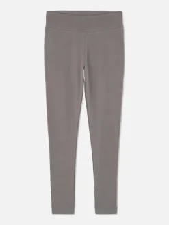 Pantalons Et Leggings|Primark Legging Taille Haute En Jersey Anthracite