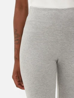 Pantalons Et Leggings|Primark Legging Taille Haute évasé En Jersey Gris chiné